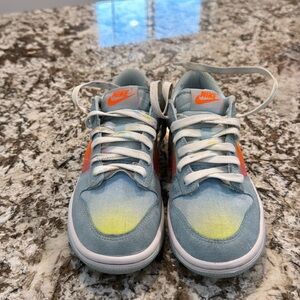 Nike Kids Sneakers - Light Blue and Bright Orange